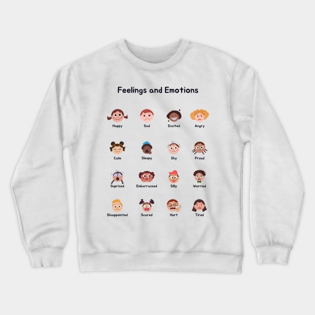 emotions and feelings set of stickers for every day Crewneck Sweatshirt by OnlyHumor